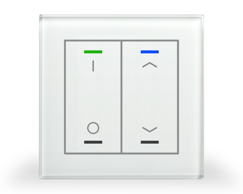 MDT technologies Glastaster II Light 2-fach RGBW, schwarz, J – Produktbild 1 (Hersteller)