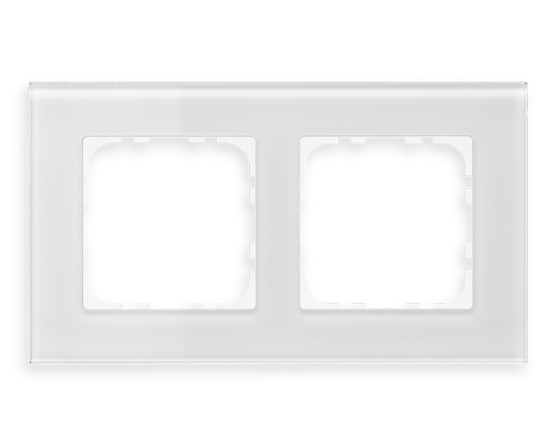 MDT technologies Glasrahmen 2-fach weiß BE-GTR2W.01 – Produktbild 1 (Hersteller)