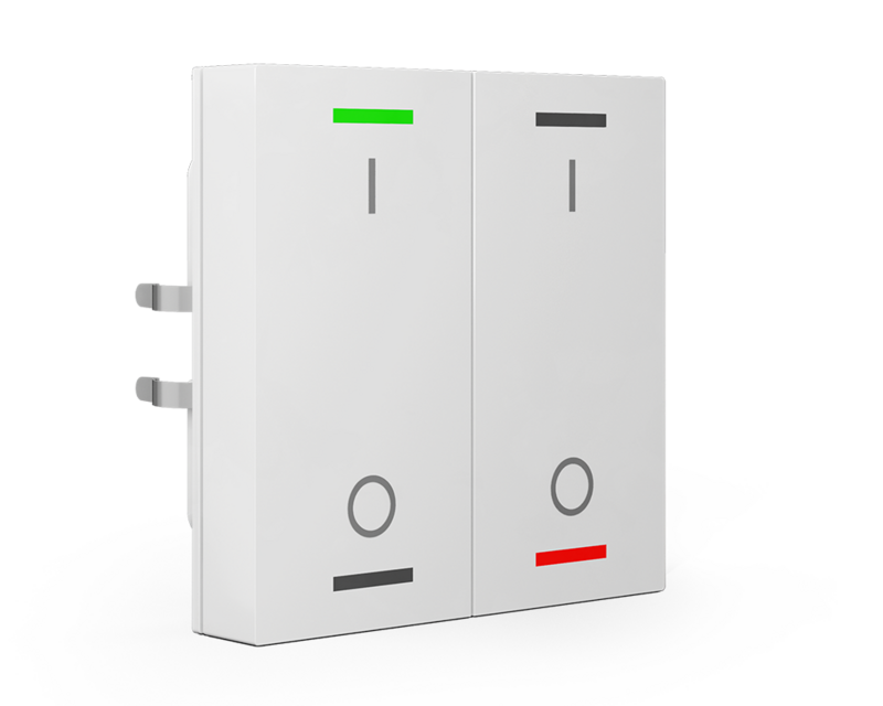 MDT technologies Taster Light 55 2-fach RGBW, reinweiß/glä,  – Produktbild 1 (Hersteller)