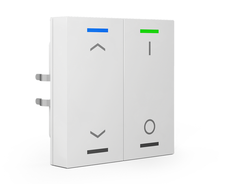 MDT technologies Taster Light 55 2-fach RGBW, reinweiß/glä B – Produktbild 1 (Hersteller)