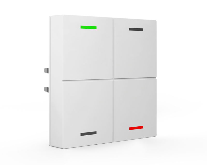 MDT technologies Taster Light 55 4-fach RGBW, reinweiß/glä,  – Produktbild 1 (Hersteller)