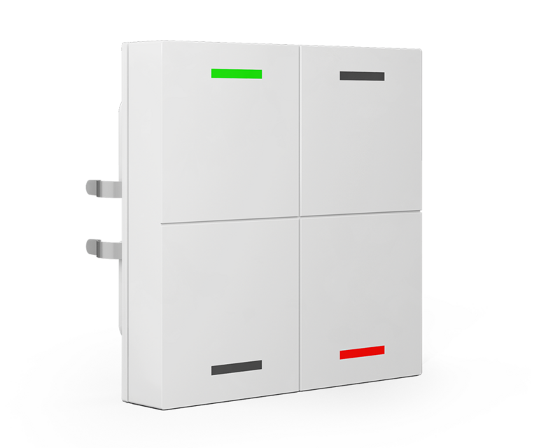 MDT technologies Taster Light 55 4-fach RGBW, reinweiß/glä,  – Produktbild 1 (Hersteller)