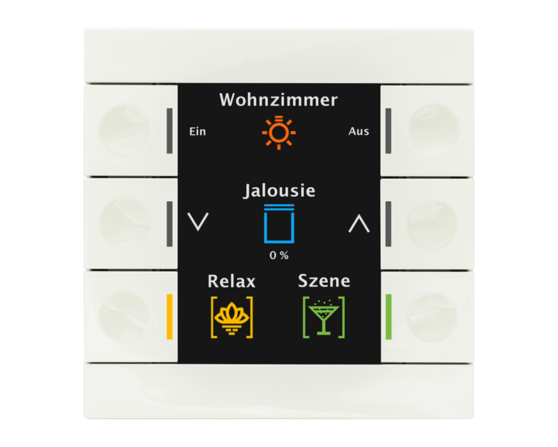 MDT technologies Taster Smart 86 Farbdisplay, reinweiß/glä B – Produktbild 1 (Hersteller)