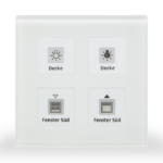 MDT Technologies KNX RF+ Funk Glastaster 4-fach, weiß, RF-GT – Produktbild 1 (Hersteller)