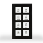 MDT Technologies KNX RF+ Funk Glastaster 8-fach, schwarz, RF – Produktbild 1 (Hersteller)
