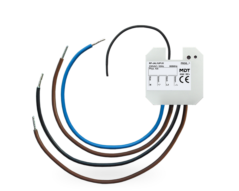 MDT Technologies KNX RF+ Funk Jalousieaktor 1-fach, Unterput – Produktbild 1 (Hersteller)