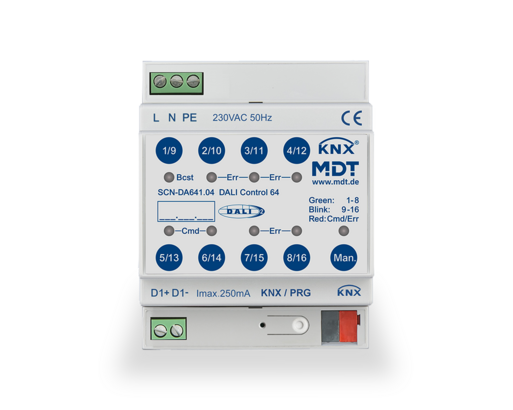 MDT Technologies DALI Control 64 Gateway 4TE Reiheneinbauger – Produktbild 1 (Hersteller)