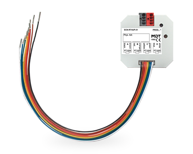 MDT Technologies Temperaturregler 4-fach Unterputz, für PT10 – Produktbild 1 (Hersteller)