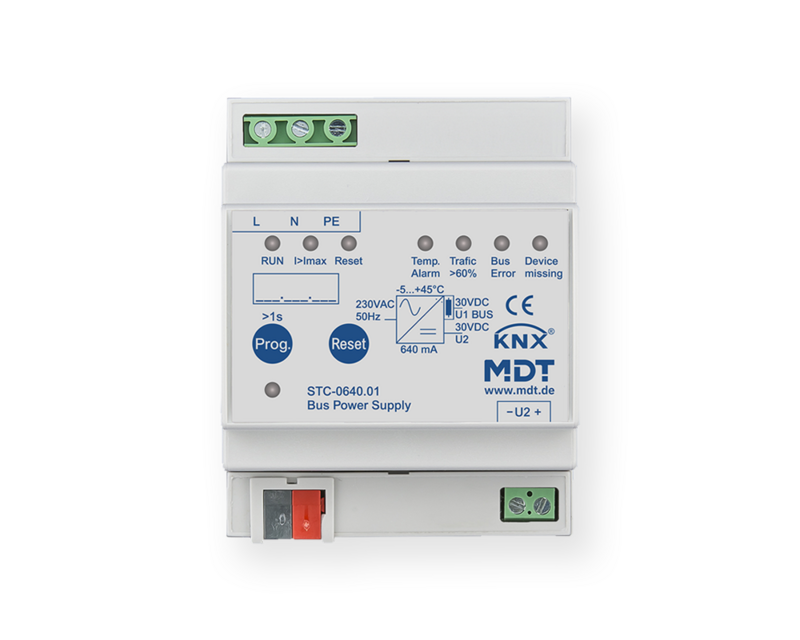 MDT Technologies KNX Busspannungsversorgung STC 4TE, Reihene – Produktbild 1 (Hersteller)