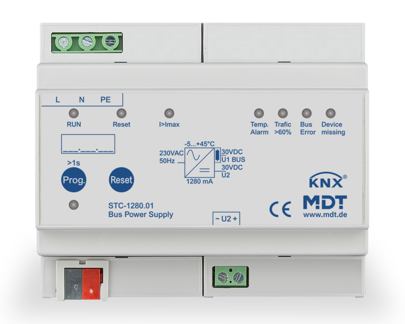 MDT Technologies Busspannungsversorgung STC 6TE, Reiheneinba – Produktbild 1 (Hersteller)