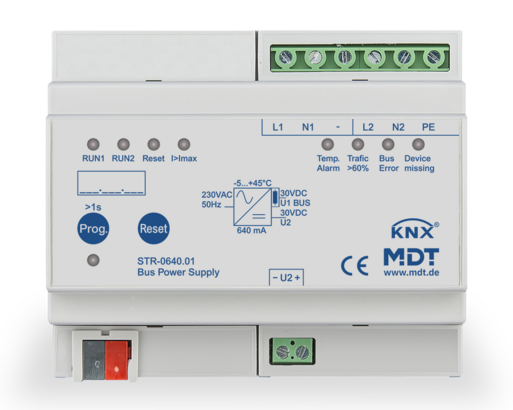 MDT Technologies Busspannungsversorgung STR 6TE, Reiheneinba – Produktbild 1 (Hersteller)