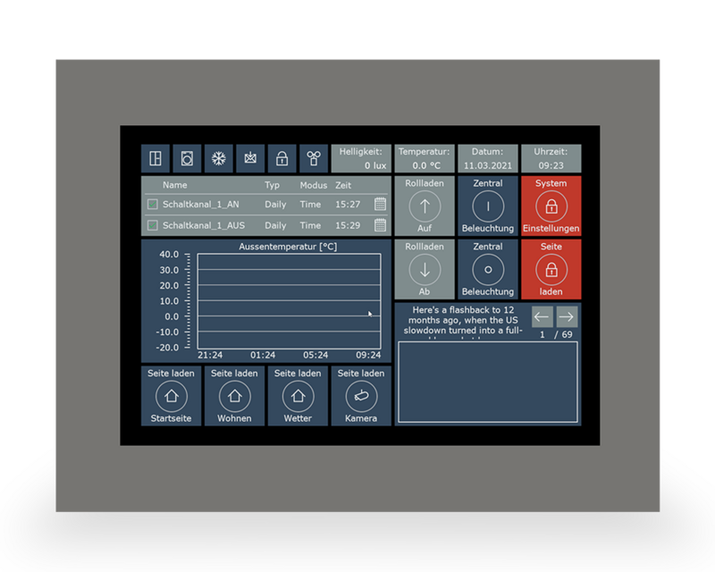 MDT Technologies Touchpanel VisuControl Größe 10Zoll/25,6 cm – Produktbild 1 (Hersteller)