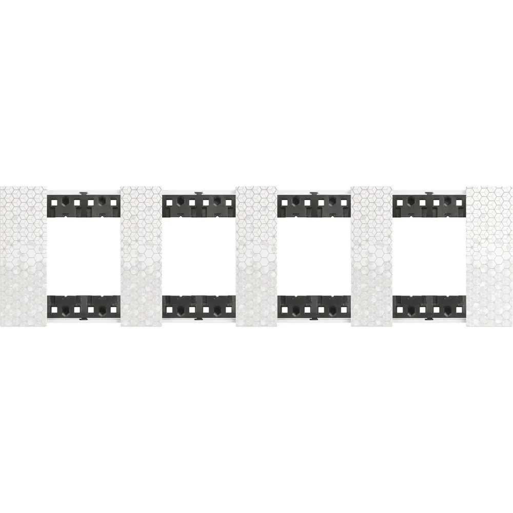 Legrand BTicino KA4802M4MW LivingNow Abdeck- rahmen 4x2-modulig in Farbausführung Pixel