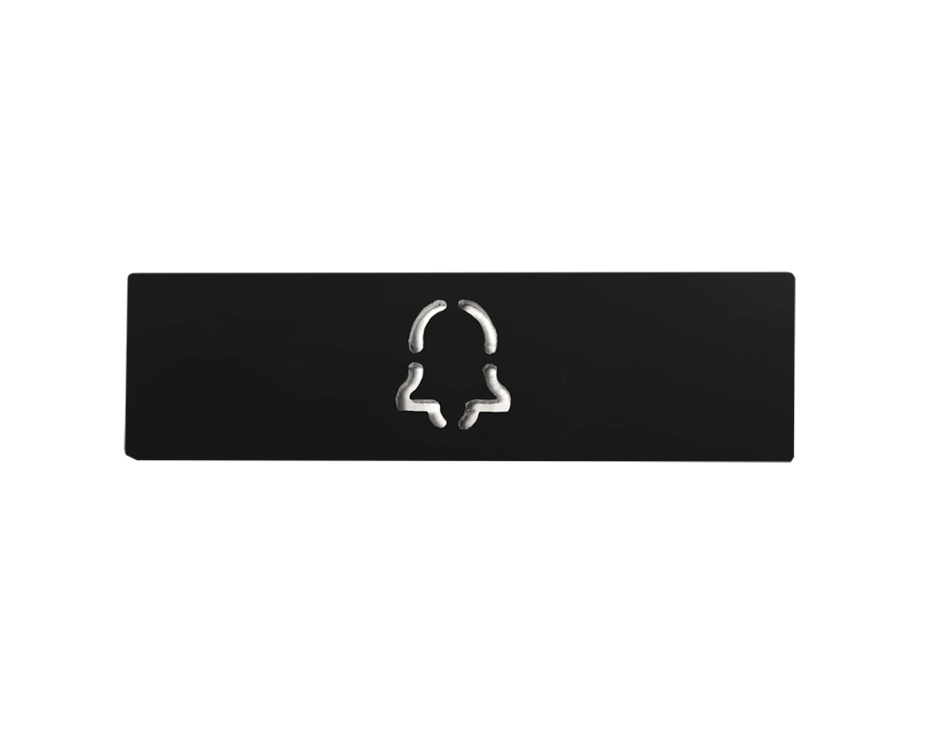 Doorbird DoorBird D21x Namensschild für eine Ruftaste, Glockensymbol – Graphitschwarz