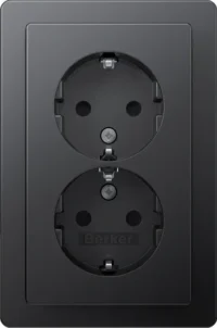 Berker Doppelsteckdose SCHUKO Q.1 anthrazit samt 47596086