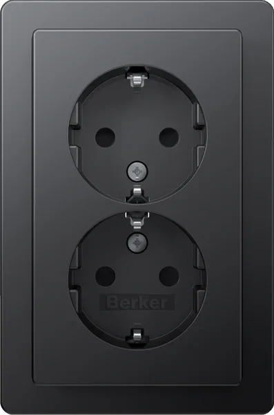 Berker Berker Doppelsteckdose SCHUKO Q.1 anthrazit samt 47596086