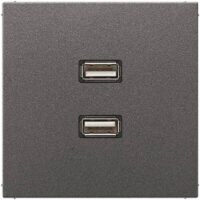 Jung MAAL1153AN Einsatz 2xUSB LS Aluminium anthrazit