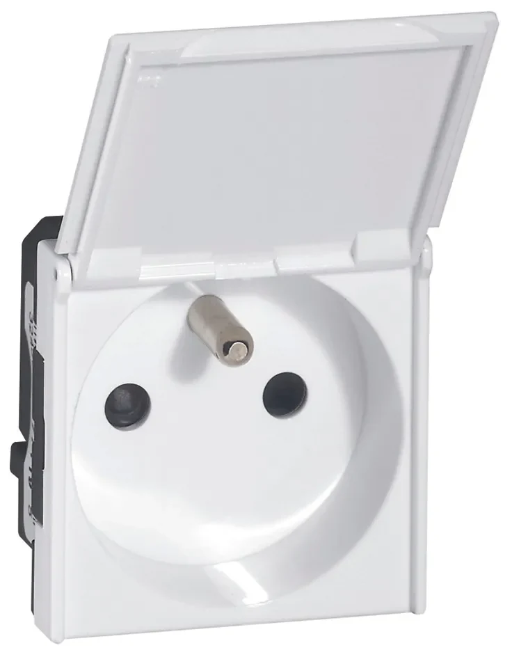 Legrand Legrand 278149L Steckdose F/B Std Klappdeckel. erhöht Berührungsschutz Mosaic ultraweiß
