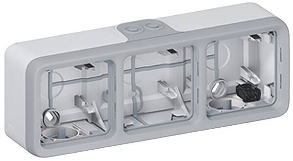 Legrand Legrand 069680 Gehäuse 3-fach waagerecht FR-Aufputz Plexo55 grau