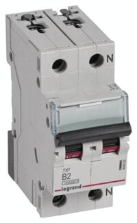 Legrand 404092 TX3 LS-Schalter B 2A 1-polig+N 10kA 230VAC 2TE