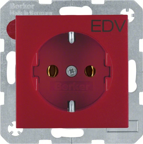 Berker Berker Schuko-Steckdose rt Aufdruck EDV 47431922