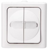 Kopp 560502004 Serienschalter AP-FR beleuchtet10AX 250V IP44 Blueelectric arktis