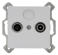 Kopp 941234083 ATHENIS-Antennensteckdose TV/RF Farbe:grau matt