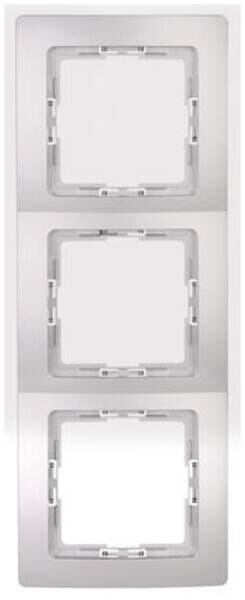 Kopp Kopp 308620061 Abdeckrahmen 3-fach PAR silb.