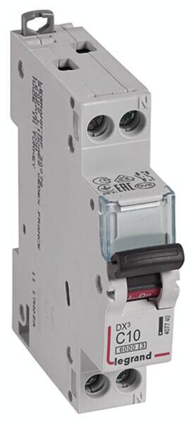 Legrand 407740 DX3 LS-Schalter C 10A 1-polig+N 6kA 230VAC 1TE