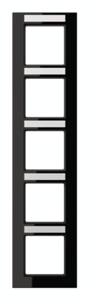 Jung AC585BFNASW Rahmen 5fach Schriftf. senkrecht bruchs. A creation schwarz