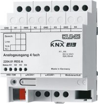 Bild vom Produkt: Jung KNX Analogausgang 4-fach REG Gehäuse 4TE 2204.01 REG A