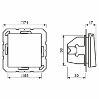 Jung SCHUKO-Steckdose 16A 250V Klappdeckel A 1520 KIKL SW