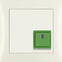 Berker Abstelltaster weiß/gl mit Rahmen 52018982