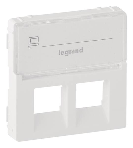 Legrand Legrand 755480 Abdeckung RJ11/RJ45 mit B.-feld 2-fach Valena Life ultraweiß