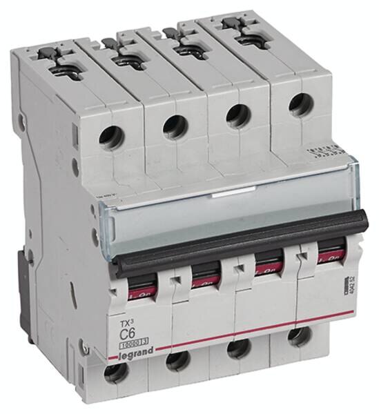 Legrand Legrand 404252 TX3 LS-Schalter C 6A 4-polig 10kA 400VAC 4TE