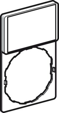Schneider ZBY6101 Schildträger 30x50mm mit Leerschild 18x27mm schwarz od rt D22mm