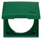 Berker 0918282590 Rahmen mit Klappdeckel u Aufdruck "IP44" Integro Flow gn