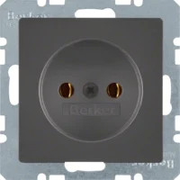 Berker Steckdose anthrazit/sa ohne Schutzkontakt 6167036086