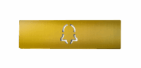 DoorBird D21x Namensschild für eine Ruftaste, Glockensymbol – Gold-Optik (PVD)