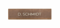 DoorBird D21x Namensschild für eine Ruftaste, individuelle Gravur – Bronze-Optik (PVD)