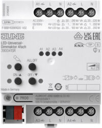 Jung KNX Universal-Dimmaktor LED, 4-fach, 4 TE 39004 1S R