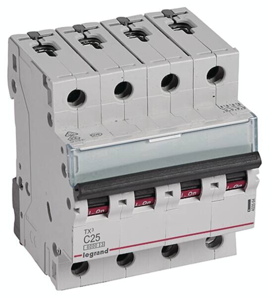 Legrand Legrand 403564 TX3 LS-Schalter C 25A 4-polig 6kA 400VAC 4TE