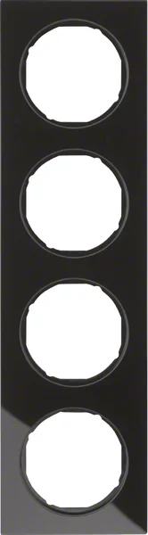 Berker Berker Rahmen Glas/schwarz 4-fach 10142216