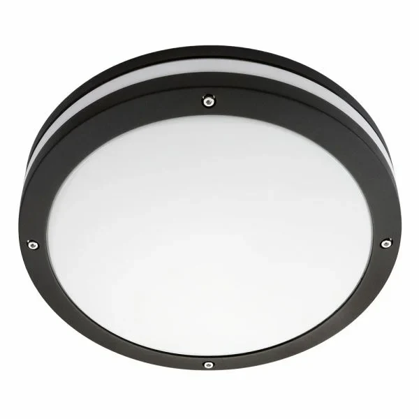 SG Leuchten ELTROPA LED-Anbauleuchte 19W 3000K A+ schwarz ELS 620 1225lm matt IP65 Kst_opal