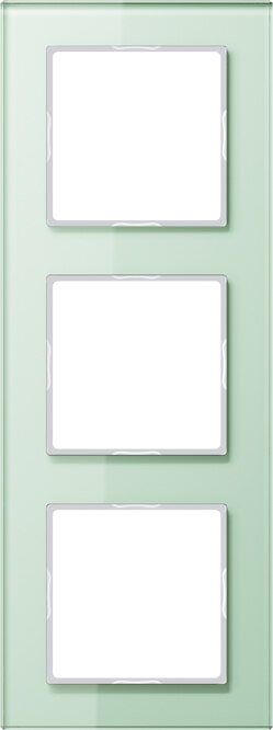 Jung Jung Glasrahmen 3-fach matt/weiß waage/senkrecht AC 583 GL WMT