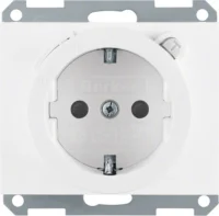 Berker SCHUKO-Steckdose pws/gl 47087009