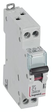 Legrand 407734 DX3 LS-Schalter C 1A 1-polig+N 6kA 230VAC 1TE