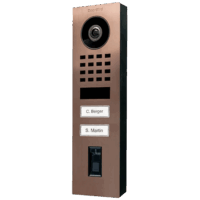 DoorBird D1102FV Fingerprint 50 Aufputz IP Video Türsprechanlage – Bronze-Optik (PVD)