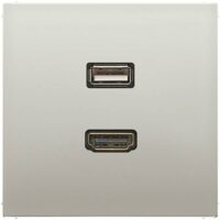 Jung MAES1163 Einsatz HDMI/USB LS Edelstahl
