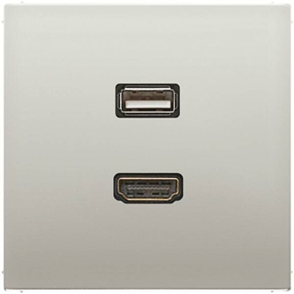 Jung Jung MAES1163 Einsatz HDMI/USB LS Edelstahl